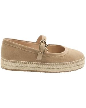 Gianvito Rossi Elda Ballet Flats - Natural