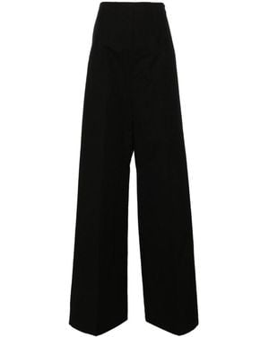 Sportmax Linen And Cotton Blend Pants - Black