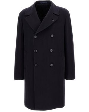 Tagliatore Double Breasted Coat - Blue