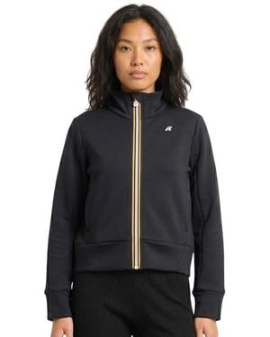 K-Way Solid Mock Collar Sweatshirt - Black