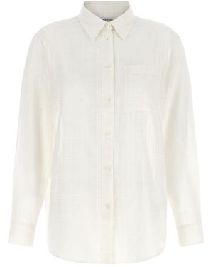 Burberry Check Shirt - White