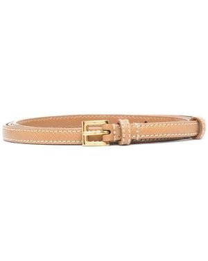 Prada Logo Buckle Belt - Natural