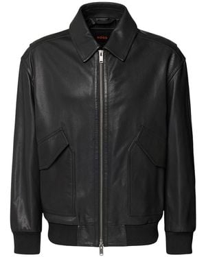 BOSS Leather Jacket - Black
