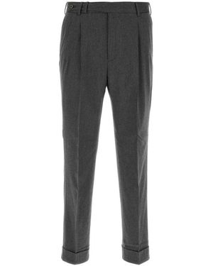 PT Torino Dark Pleated Trousers - Black
