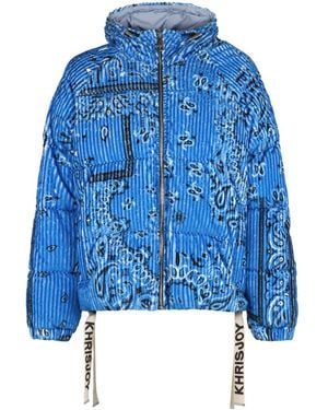 Khrisjoy Paisley Padded Jacket - Blue