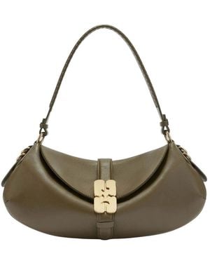 Ganni B-Kat Large Shoulder Bag - Grey