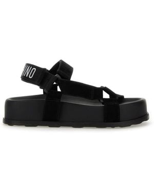Moschino Logo Sandals - Black