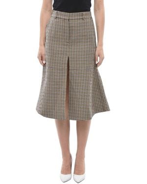 Stella McCartney Houndstooth Midi Skirt - Gray