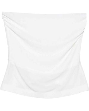 Norma Kamali Solid Strapless Top - White