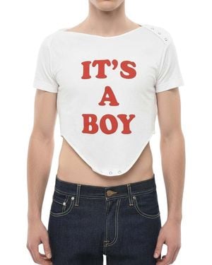 DSquared² Graphic Cropped T-Shirt - Gray