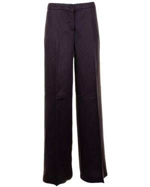 Via Masini 80 Dark Wide Leg Pants - Blue