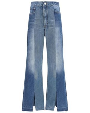 E.L.V. Denim Flared High Rise Jeans - Blue