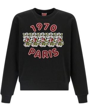 KENZO Wild Tiger Embroidered Sweatshirt - Black