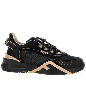 Fendi Logo Runner Sneakers - Black