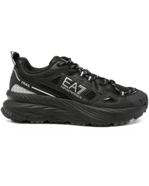 EA7 Logo Trail Sneakers - Black