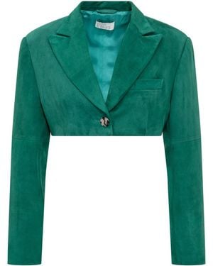 GIUSEPPE DI MORABITO Solid Notched Lapel Blazer - Green