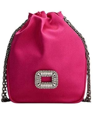 Roger Vivier Fuchsia Pilgrim Mini Shoulder Bag - Pink