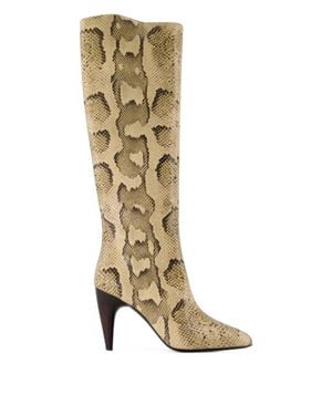 Isabel Marant Leather Heel Boots - Metallic