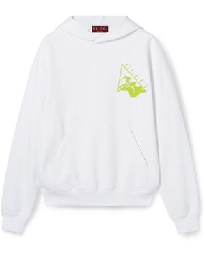 Gucci Cotton Jersey Hoodie - White