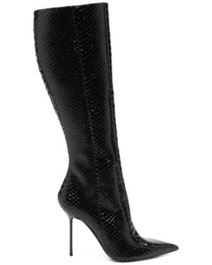 Paris Texas Textured Lidia Boots - Black