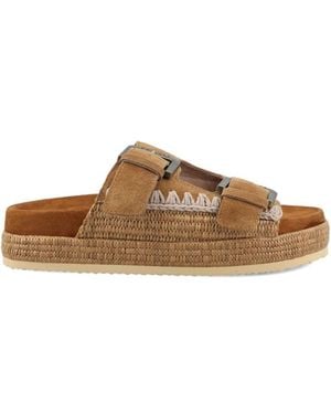Mou Slip-On Sandals - Brown