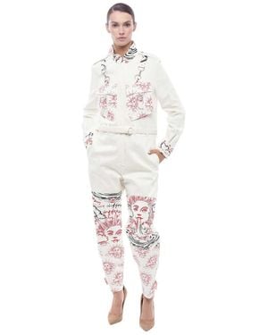 Stella McCartney Printed Shirt Collar Jacket - White
