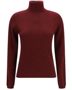 Allude Turtle Neck Jumper - Red