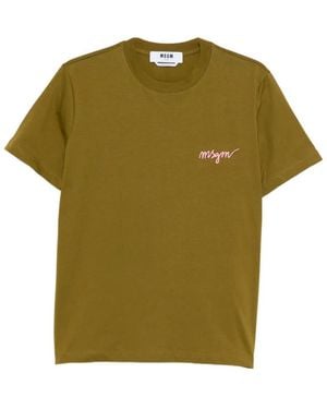 MSGM Logo T-Shirt - Green