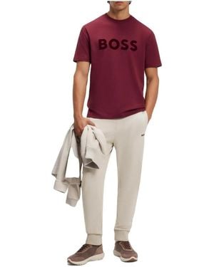 BOSS Light Logo Sweatpants - Red