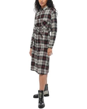 Woolrich Checks Shirt Collar Dress - Black