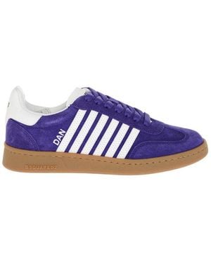 DSquared² Stripes Boxer Trainers - Purple