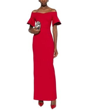 Solace London Off Shoulder Maxi Dress - Red