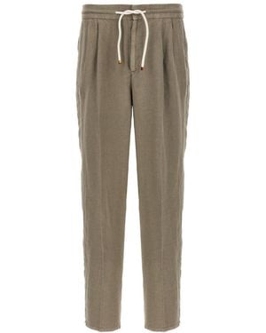 Brunello Cucinelli Linen Trousers - Natural