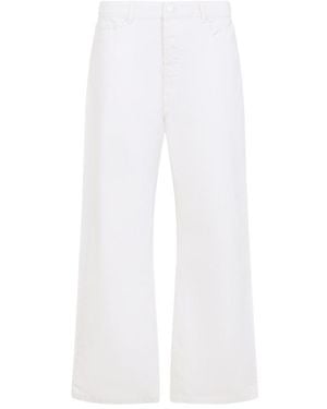 Ami Paris Relaxed High Rise Jeans - White