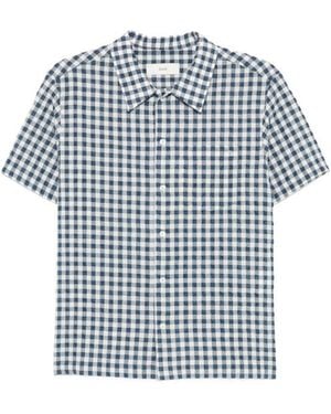 DUNST Regular Checks Shirt - Blue