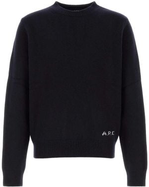 A.P.C. Relaxed Sweaters - Blue