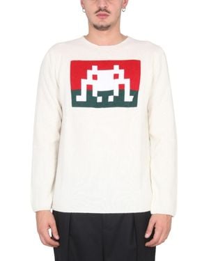 Comme des Garçons Graphic Sweater - White