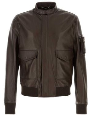 Dolce & Gabbana Mandarin Collar Jacket - Brown