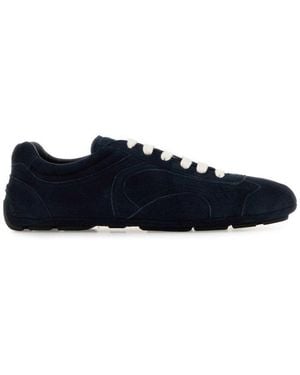 Prada Dark Suede Trainers - Blue