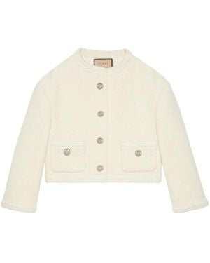 Gucci Tweed Jackets - Natural