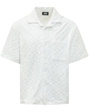 Gcds Relaxed Textured Shirt - White