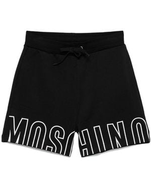 Moschino Logo Print Shorts - Black