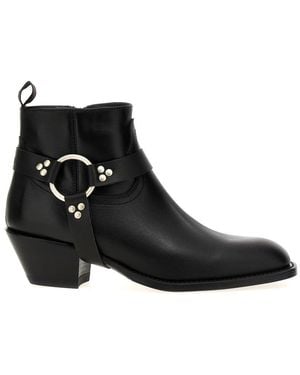 Sonora Boots Dulce Belt Ankle Boots - Black