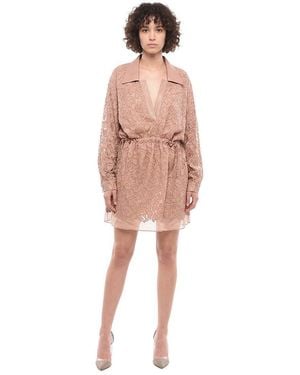 Stella McCartney Animal Print Shirt Dress - Pink