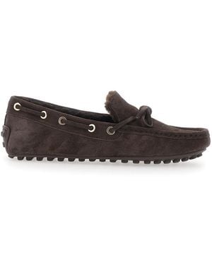 Tod's Shearling Loafers - Brown