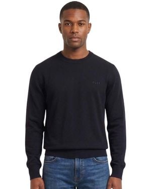 BOSS Logo Sweaters - Blue