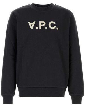 A.P.C. Crew Neck Sweatshirt - Black