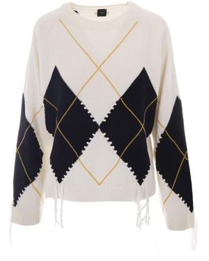 Pinko Crew Neck Sweater - White