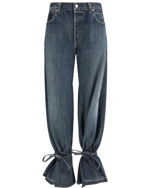 E.L.V. Denim Straight High Rise Jeans - Blue