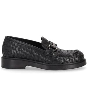 LA ROSE Slip On Loafers - Black